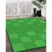 Patterned Lime Green Rug in Family Room, pat981grn