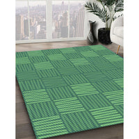 Patterned Medium Sea Green Rug, pat981lblu