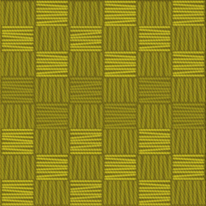 Round Patterned Dark Yellow Green Rug, pat981yw