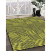 Patterned Antique Bronze Green Novelty Rug, pat981