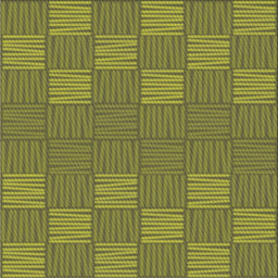 Square Patterned Antique Bronze Green Novelty Rug, pat981