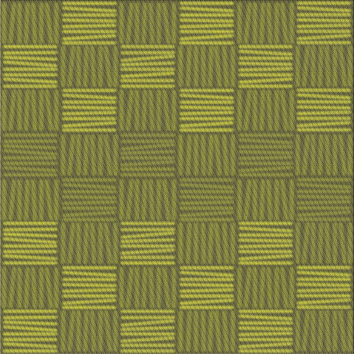 Square Patterned Antique Bronze Green Novelty Rug, pat981