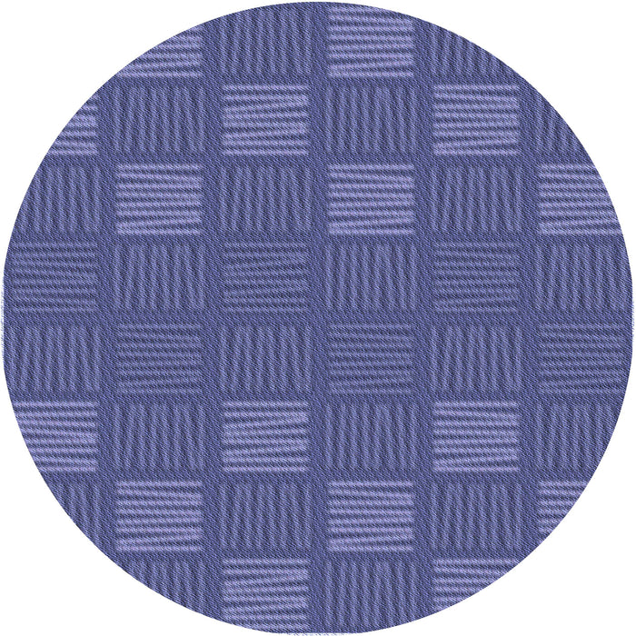 Square Patterned Medium Slate Blue Rug, pat982blu