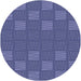 Square Patterned Medium Slate Blue Rug, pat982blu