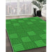 Patterned Green Rug in Family Room, pat982grn