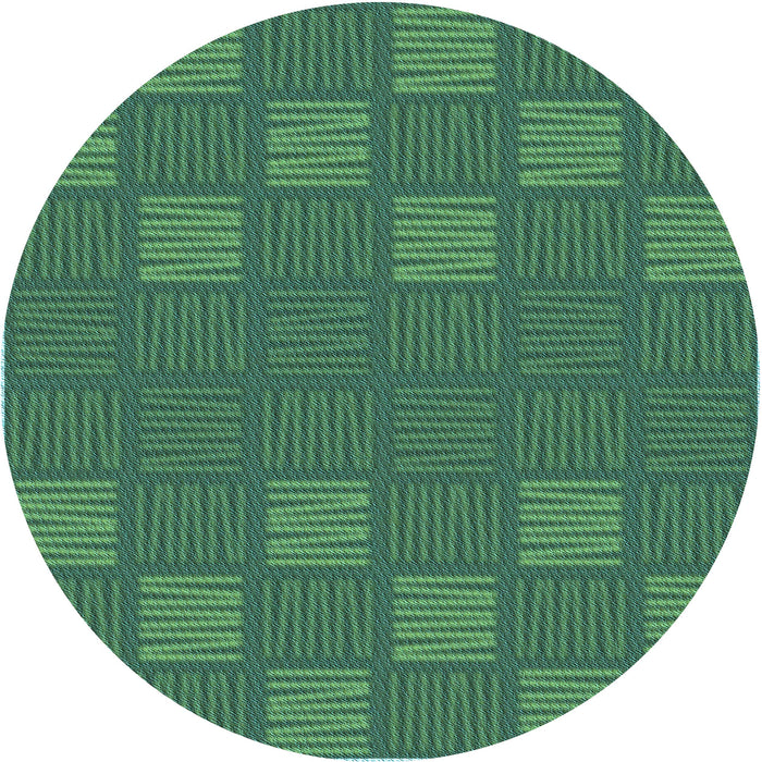 Square Patterned Medium Forest Green Rug, pat982lblu