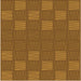 Round Patterned Saddle Brown Rug, pat982org