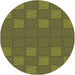 Sideview of Patterned Army Green Novelty Rug, pat982