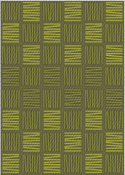 Patterned Army Green Novelty Rug, pat982