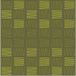 Square Patterned Army Green Novelty Rug, pat982