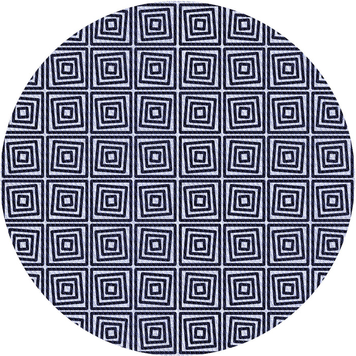 Square Patterned Night Blue Rug, pat983blu