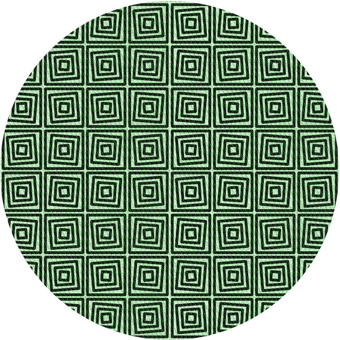 Square Machine Washable Transitional Pastel Green Rug in a Living Room, wshpat983grn