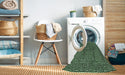 Machine Washable Transitional Pastel Green Rug in a Washing Machine, wshpat983grn