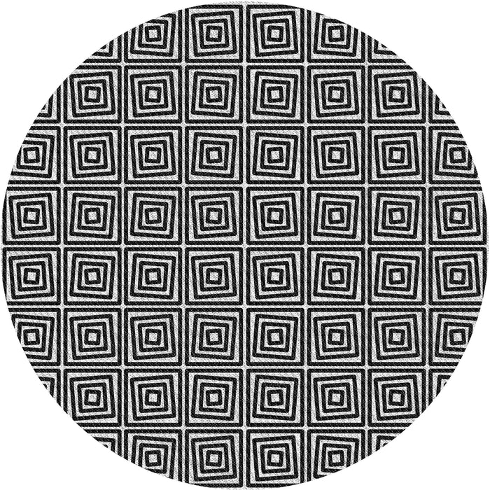 Square Machine Washable Transitional Midnight Gray Rug in a Living Room, wshpat983gry