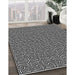Machine Washable Transitional Midnight Gray Rug in a Family Room, wshpat983gry