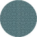 Square Patterned Deep Teal Green Rug, pat983lblu