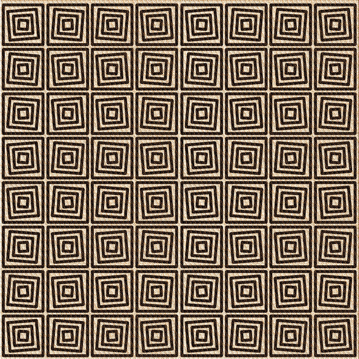 Round Patterned Black Brown Rug, pat983org