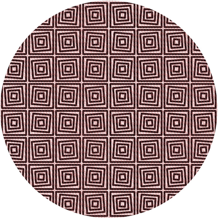 Square Patterned Rose Pink Rug, pat983rd