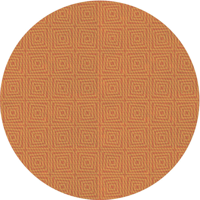 Square Patterned Orange Red Orange Rug, pat984brn