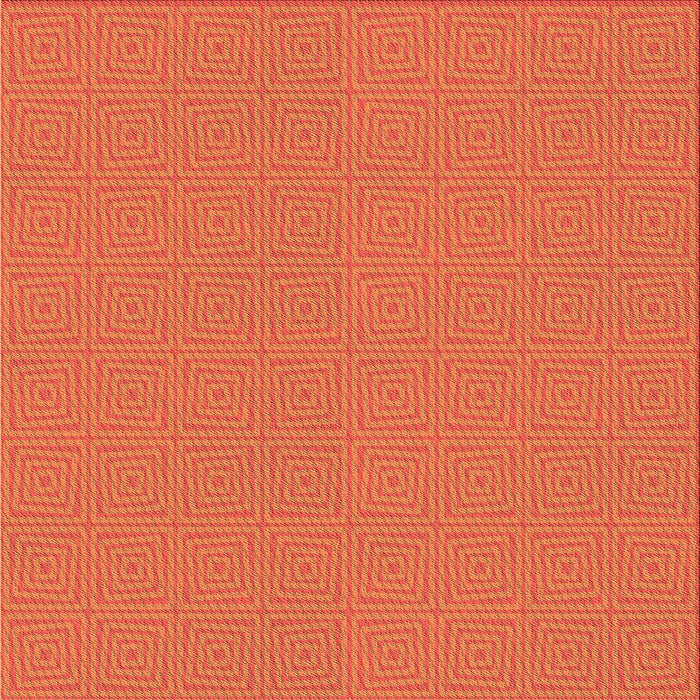 Round Machine Washable Transitional Neon Orange Rug, wshpat984org