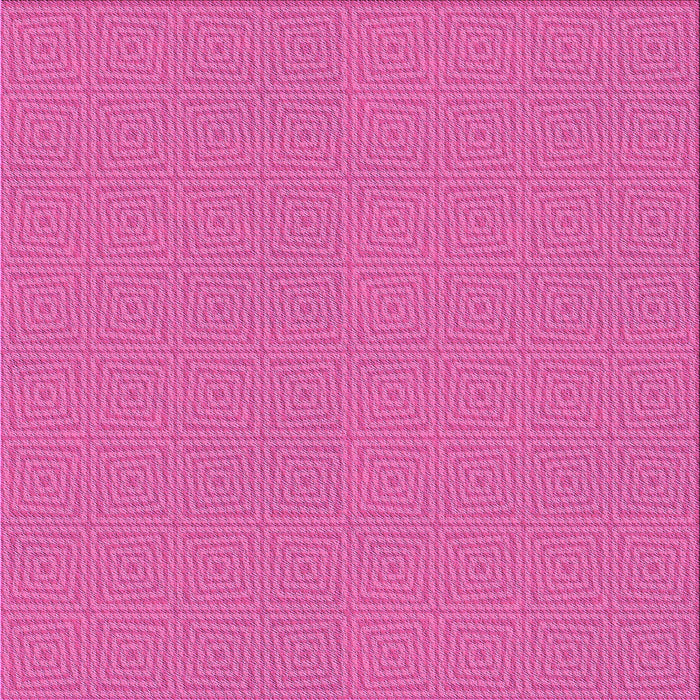 Round Patterned Deep Pink Rug, pat984pur