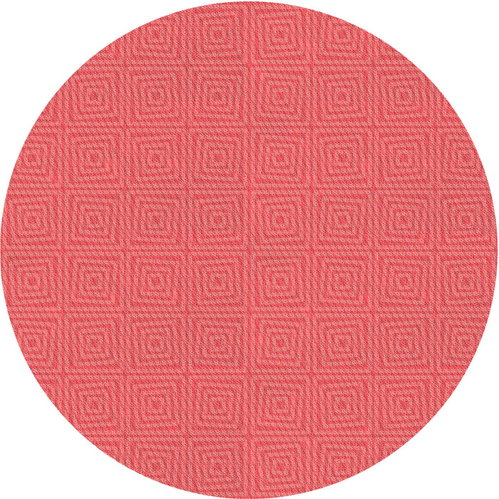 Square Patterned Red Rug, pat984rd