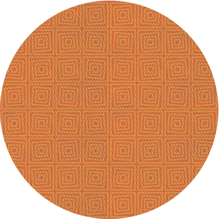 Sideview of Patterned Dark Orange Novelty Rug, pat984