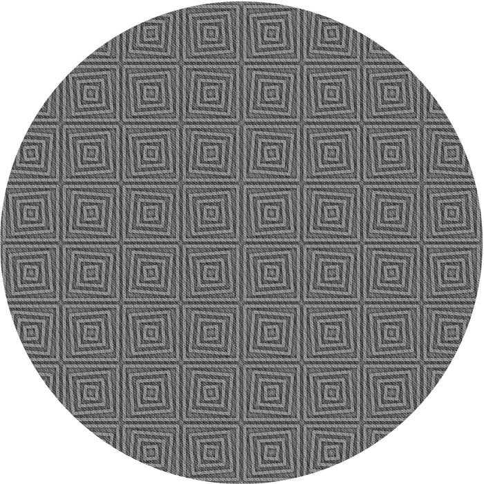 Square Patterned Gray Rug, pat985gry