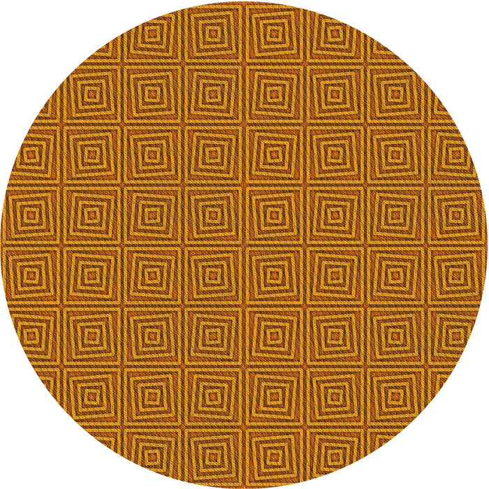 Square Patterned Mahogany Brown Rug, pat985yw