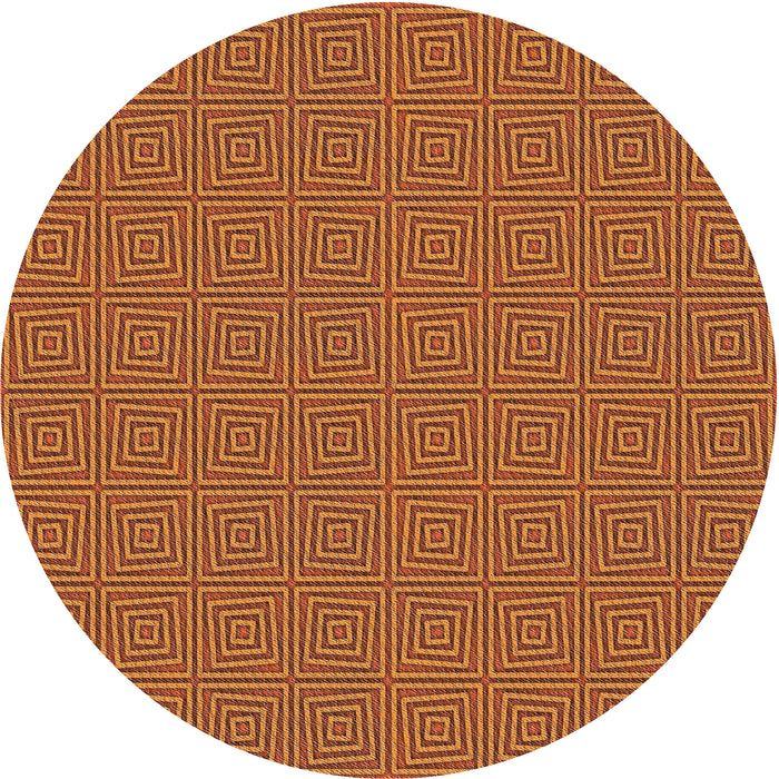 Sideview of Patterned Orange Novelty Rug, pat985
