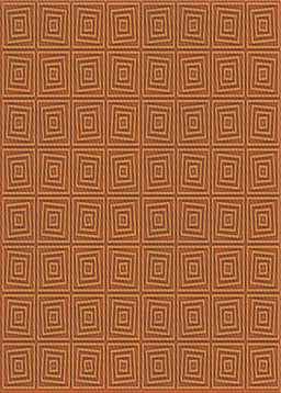 Patterned Orange Novelty Rug, pat985