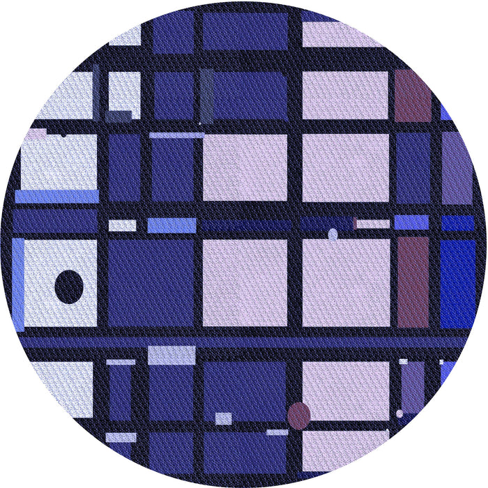 Square Patterned Purple Rug, pat986blu