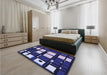 Patterned Purple Rug in a Bedroom, pat986blu