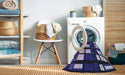 Machine Washable Transitional Purple Rug in a Washing Machine, wshpat986blu