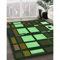 Patterned Midnight Gray Rug, pat986grn