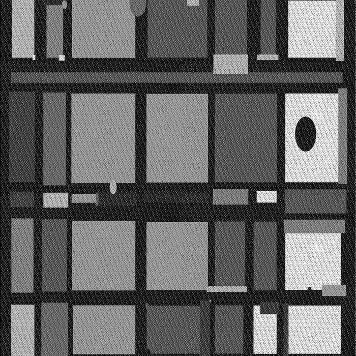 Patterned Charcoal Black Rug, pat986gry