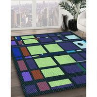 Patterned Mint Green Rug, pat986lblu