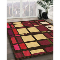 Patterned Bronze Brown Rug, pat986org