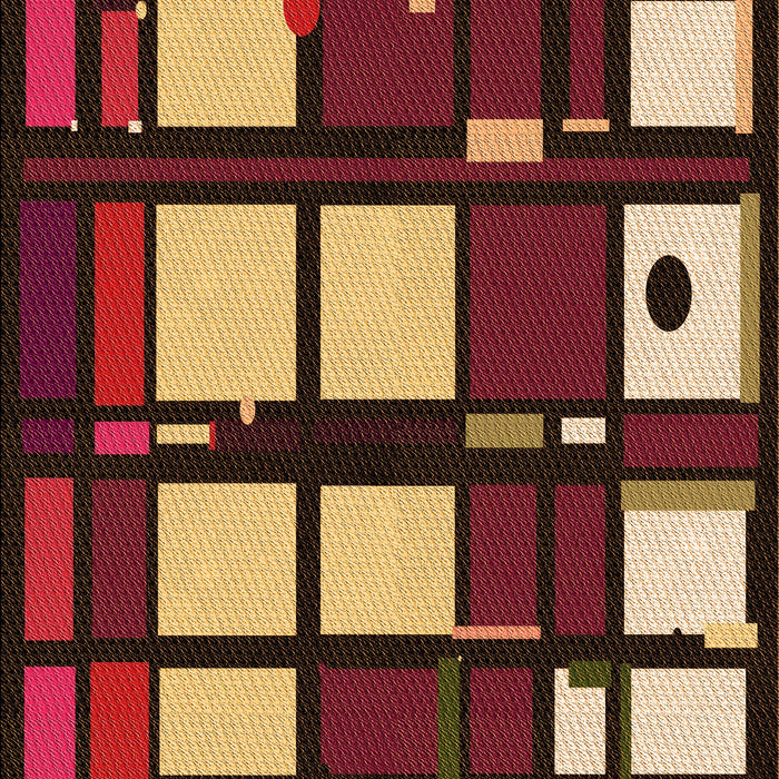 Patterned Bronze Brown Rug, pat986org