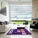 Machine Washable Transitional Lilac Purple Rug in a Kitchen, wshpat986pur