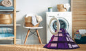 Machine Washable Transitional Lilac Purple Rug in a Washing Machine, wshpat986pur