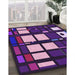 Machine Washable Transitional Lilac Purple Rug in a Family Room, wshpat986pur