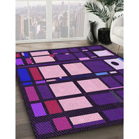 Patterned Lilac Purple Rug, pat986pur