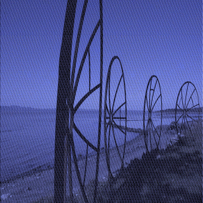 Patterned Royal Blue Rug, pat987blu