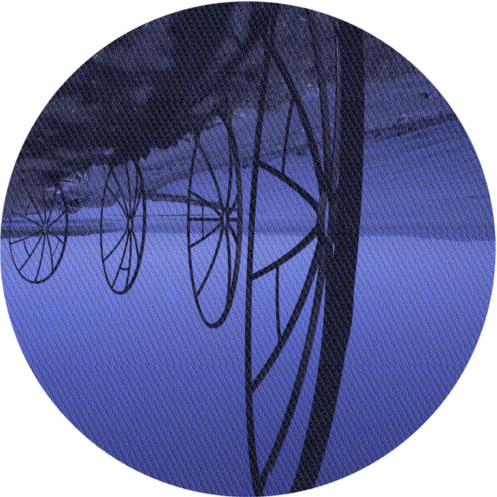 Square Patterned Royal Blue Rug, pat987blu