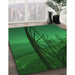 Machine Washable Transitional Deep Emerald Green Rug in a Family Room, wshpat987grn