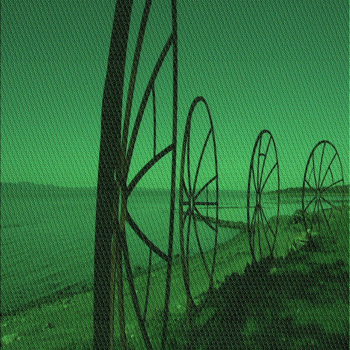 Patterned Deep Emerald Green Rug, pat987grn