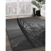 Machine Washable Transitional Charcoal Black Rug in a Family Room, wshpat987gry