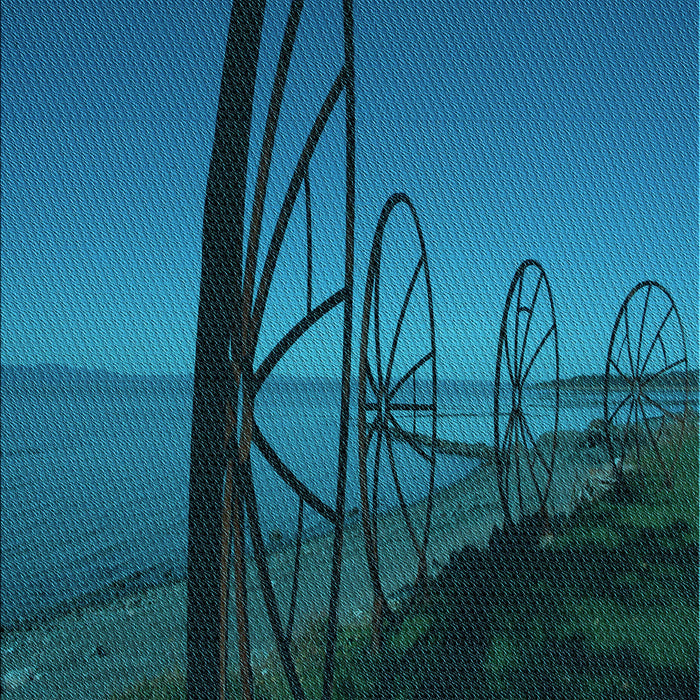 Patterned Deep-Sea Blue Rug, pat987lblu