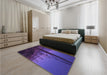 Patterned Purple Rug in a Bedroom, pat987pur